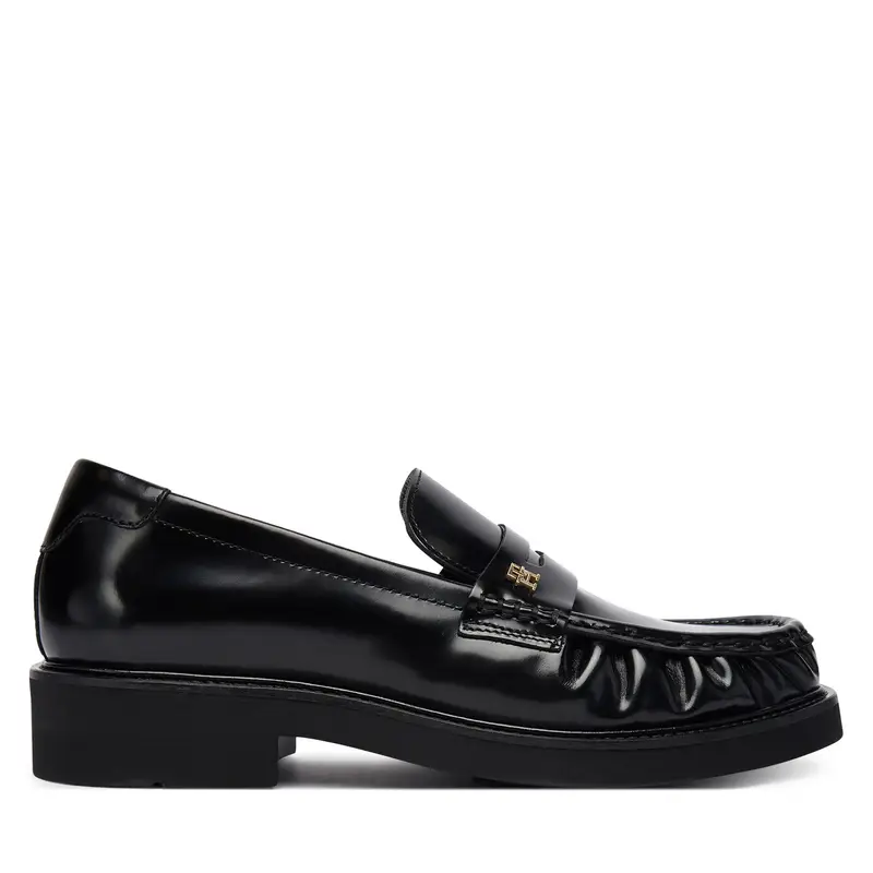 Scarpe basse Tommy Hilfiger Square Toe Abrasivato FW0FW08825 Nero