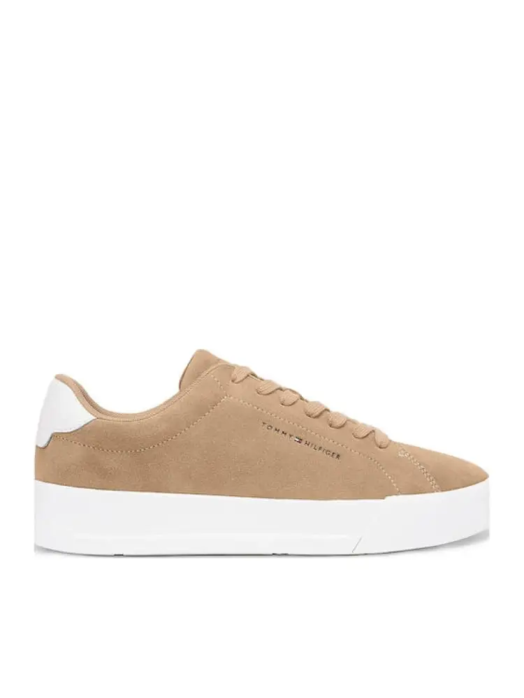 scarpe beige uomo mini logo