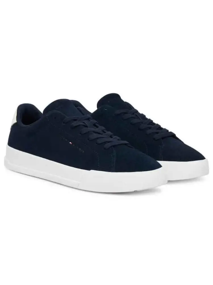 scarpe blu navy uomo logo sul retro miniatura 2