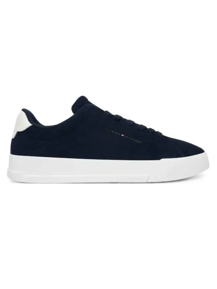 scarpe blu navy uomo logo sul retro