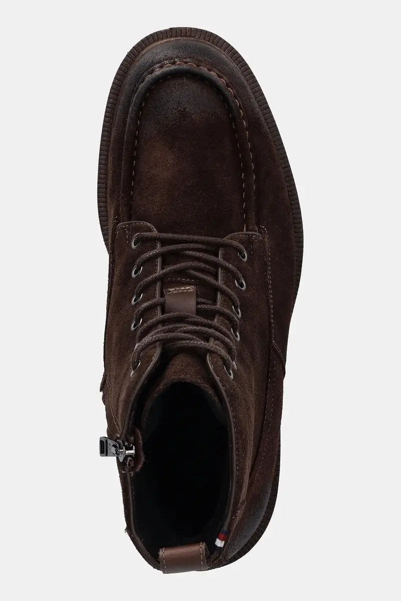 scarpe in camoscio CLEATED HILFIGER W SDE MOC BOOT uomo colore marrone FM0FM05599 miniatura 4