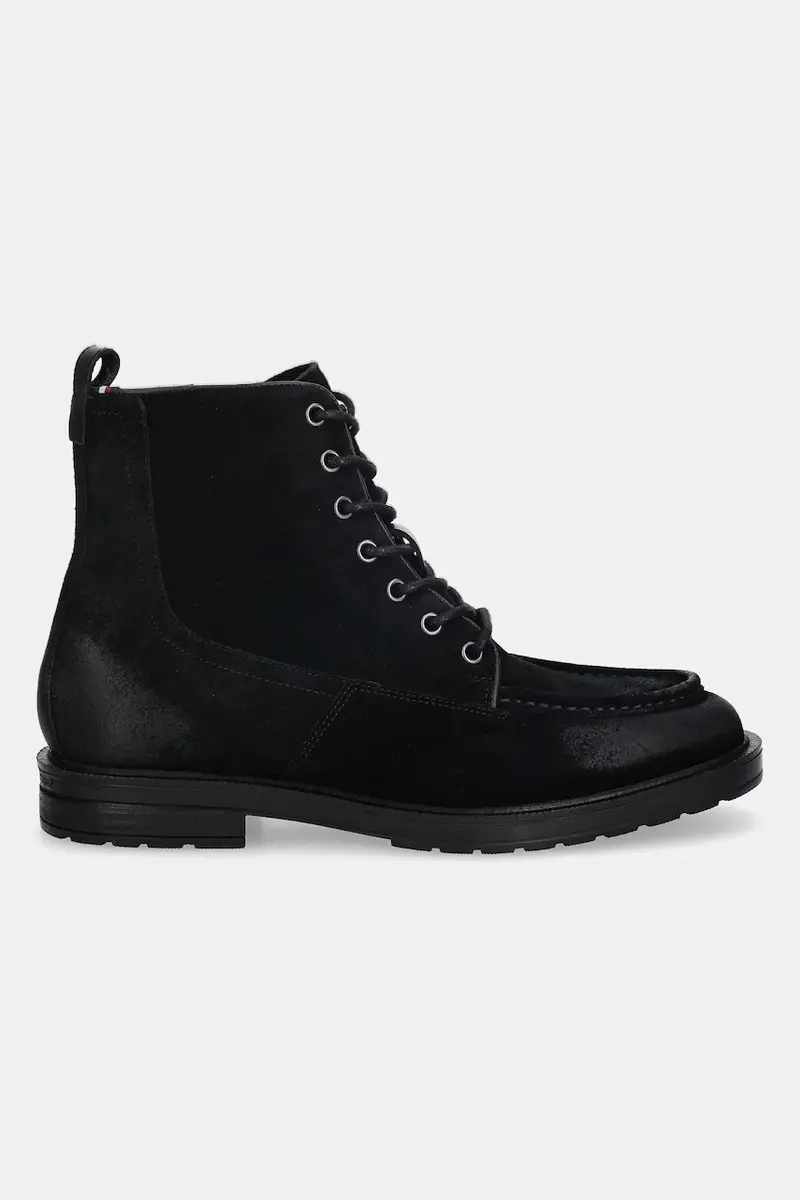 scarpe in camoscio CLEATED HILFIGER W SDE MOC BOOT uomo colore nero FM0FM05599 miniatura 2