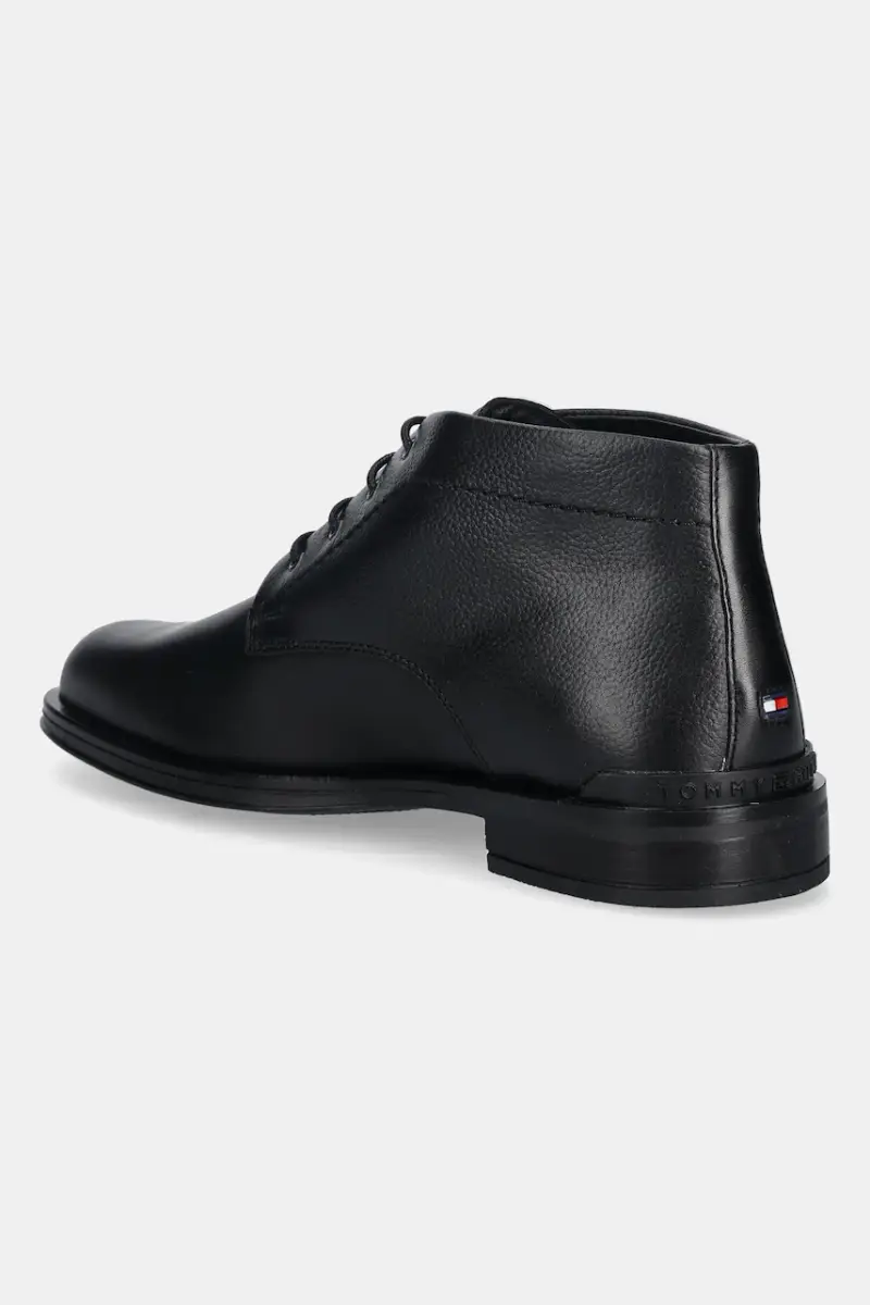 scarpe in pelle CORPORATE HILFIGER LTH BOOT uomo colore nero FM0FM05697 miniatura 3