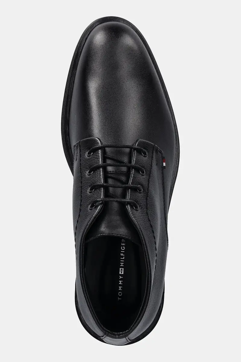 scarpe in pelle CORPORATE HILFIGER LTH BOOT uomo colore nero FM0FM05697 miniatura 4