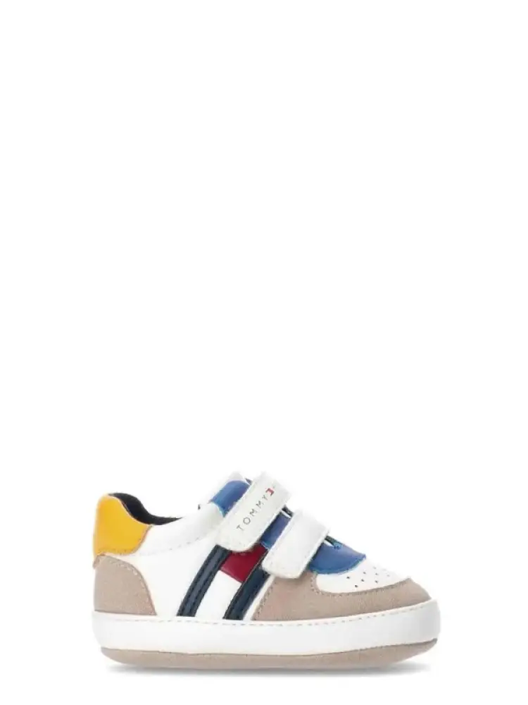 scarpe multicolor neonato in ecopelle logo sul lato