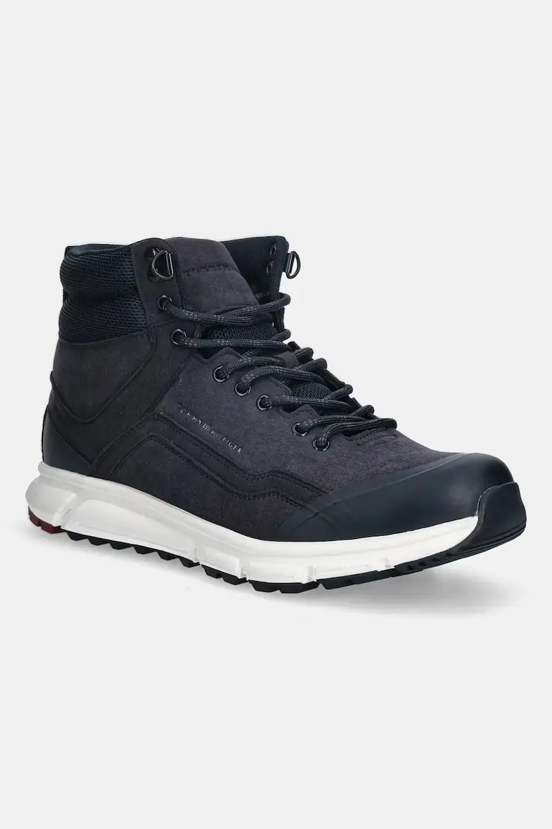 scarpe OUTDOOR RUNNER HI WPM uomo colore blu navy FM0FM05575