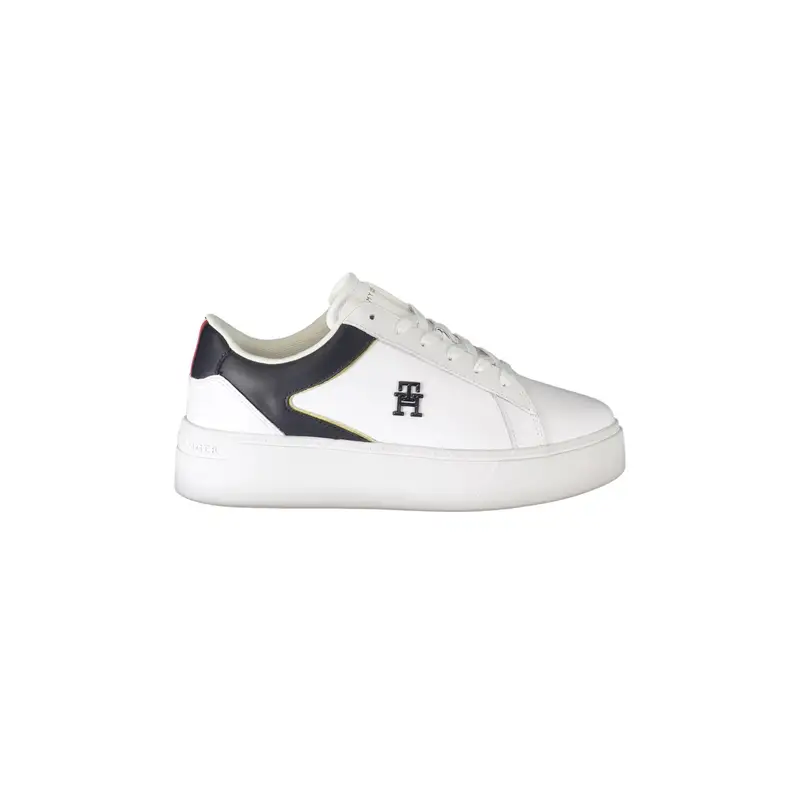 Scarpe Sneakers Donna Bianche con Dettagli a Contrasto Bianco