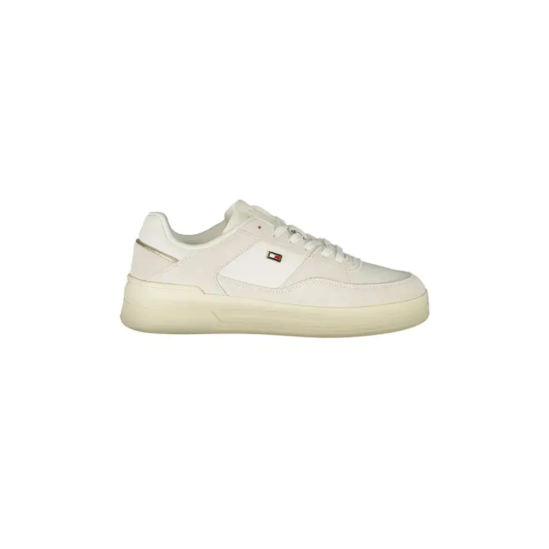 Scarpe Sneakers Donna Bianche con Dettagli a Contrasto Bianco