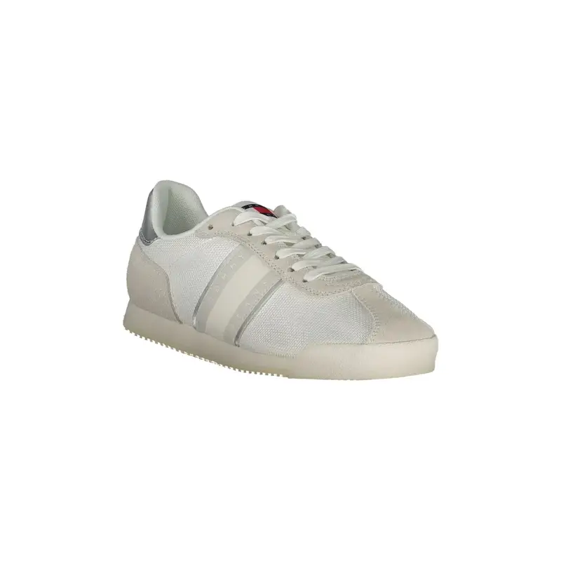 Scarpe Sneakers Donna Bianche con Dettagli a Contrasto e Logo Bianco miniatura 2