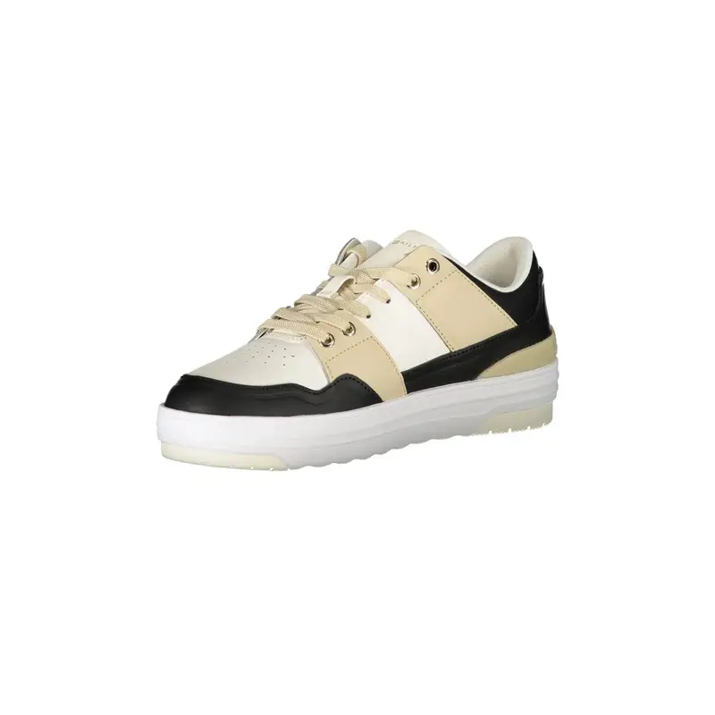 Scarpe Sneakers Donna Bianche con Dettagli a Contrasto e Logo Bianco miniatura 3