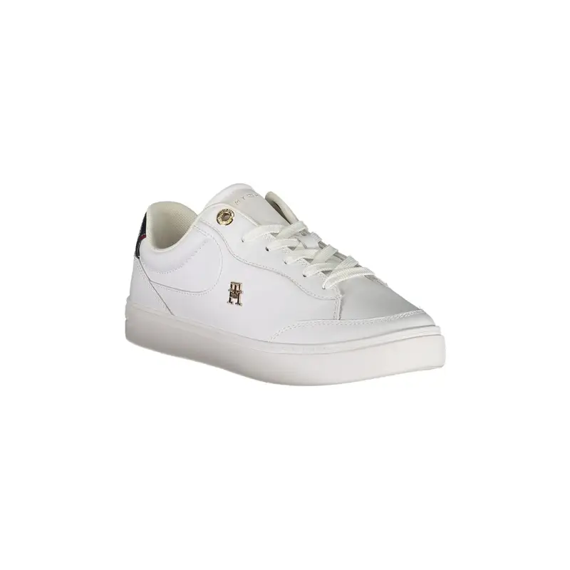 Scarpe Sneakers Donna Bianche con Dettagli Blu e Plantare Removibile Bianco miniatura 2