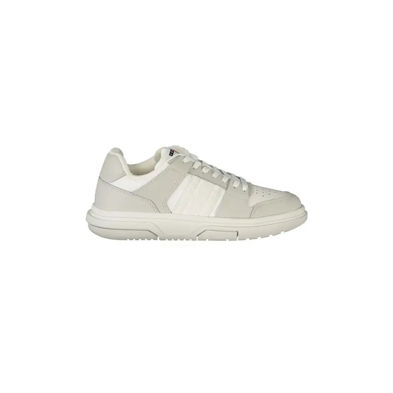 Scarpe Sneakers Donna Bianche con Dettagli Grigi Bianco