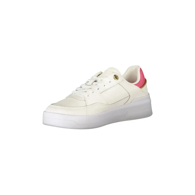 Scarpe Sneakers Donna Bianche con Dettagli Oro e Fucsia Bianco miniatura 3