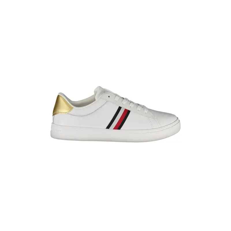 Scarpe Sneakers Donna Bianche con Dettagli Oro e Plantare RemovibileBIANCO Bianco
