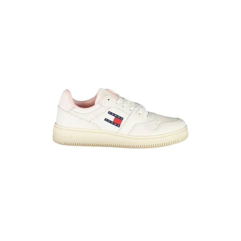 Scarpe Sneakers Donna Bianche con Dettagli Rosa Bianco