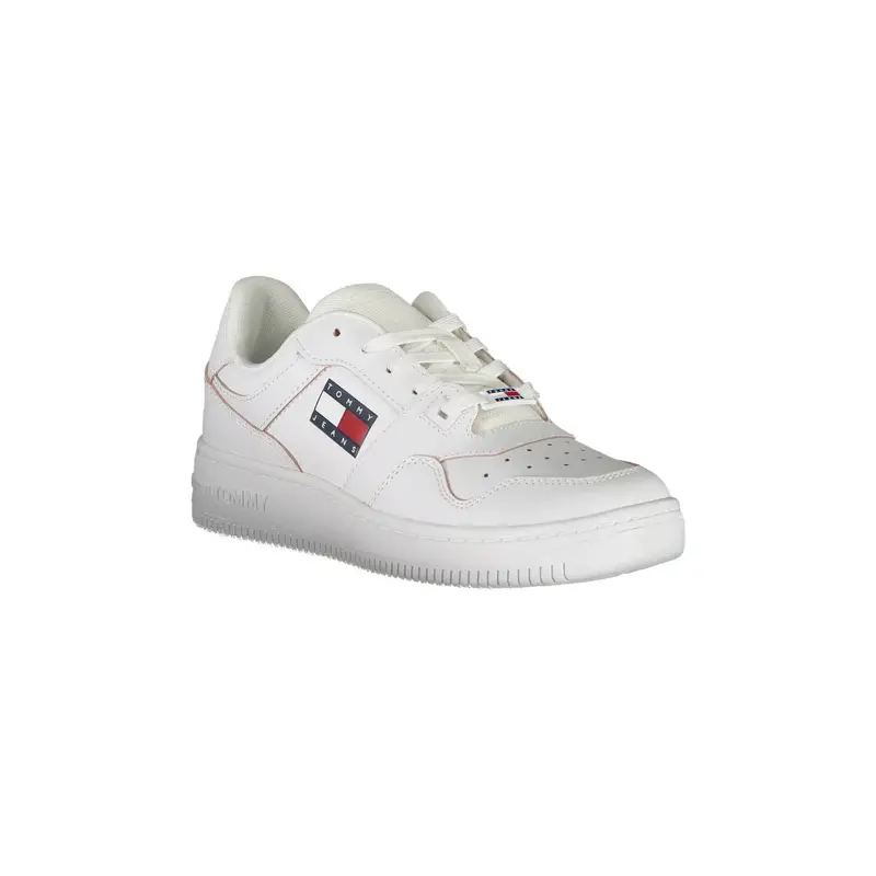 Scarpe Sneakers Donna Bianche con Lacci e Logo Bianco miniatura 2