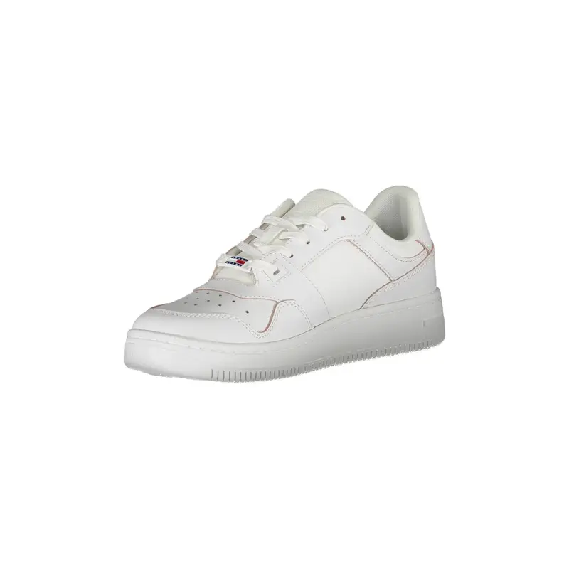 Scarpe Sneakers Donna Bianche con Lacci e Logo Bianco miniatura 3