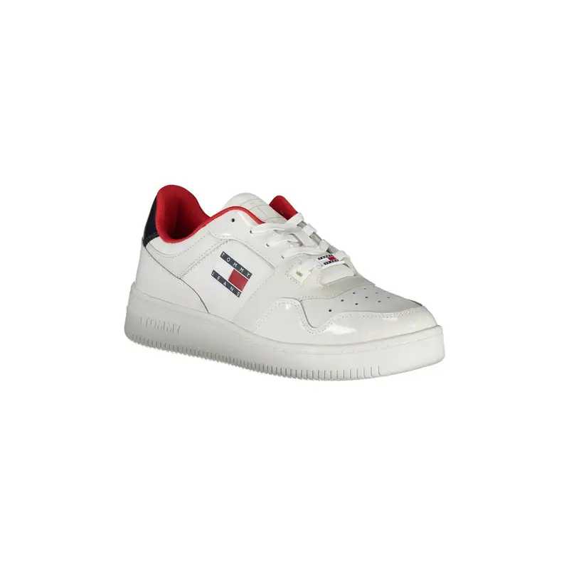 Scarpe Sneakers Donna Bianche con Lacci e Logo Bianco miniatura 3