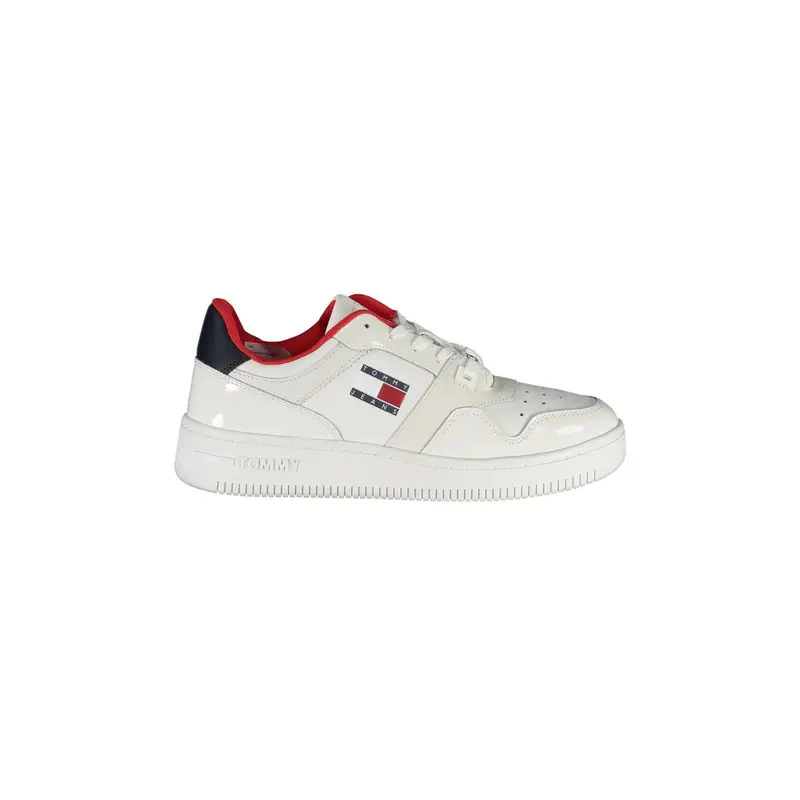 Scarpe Sneakers Donna Bianche con Lacci e Logo Bianco