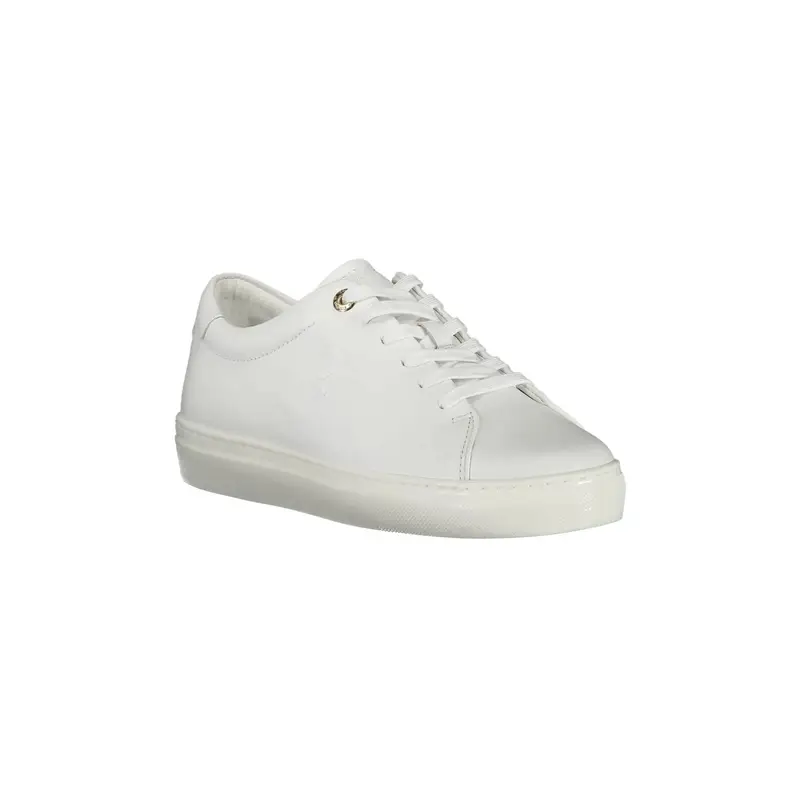 Scarpe Sneakers Donna Bianche con Lacci e Logo Bianco miniatura 2