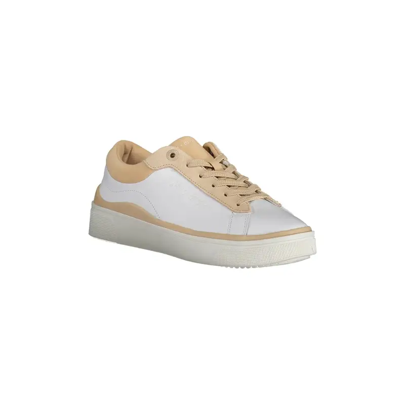 Scarpe Sneakers Donna Bianche con Lacci e Logo Bianco miniatura 2