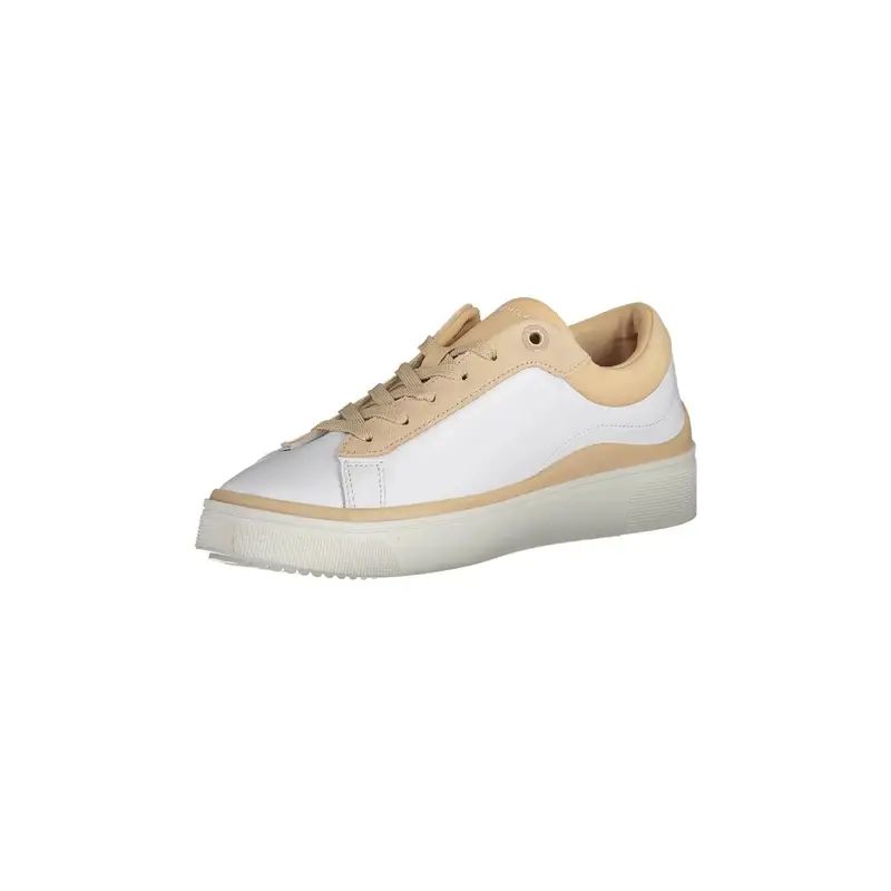 Scarpe Sneakers Donna Bianche con Lacci e Logo Bianco miniatura 3