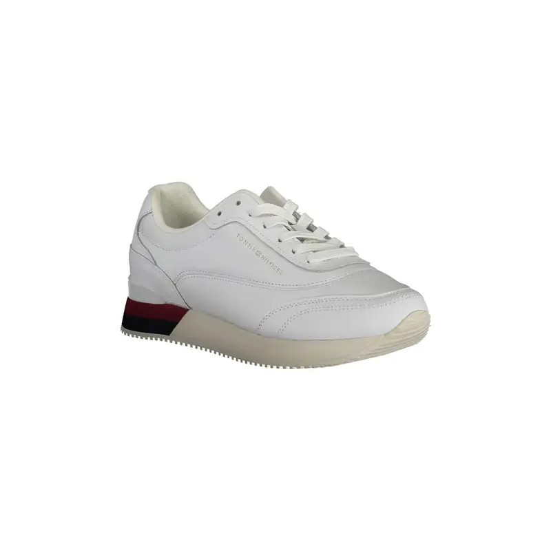 Scarpe Sneakers Donna Bianche con Lacci e Logo Bianco miniatura 2