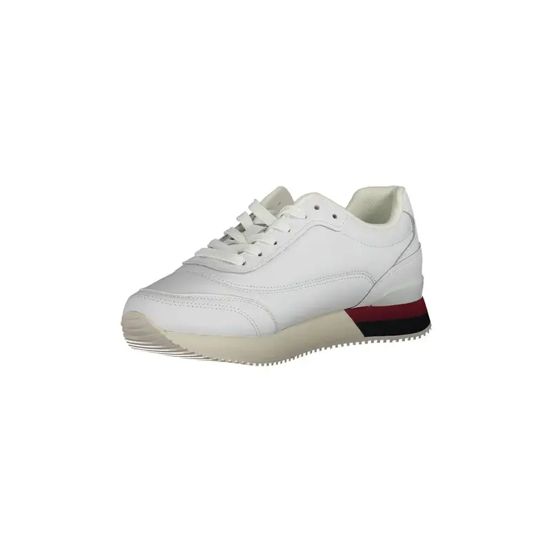 Scarpe Sneakers Donna Bianche con Lacci e Logo Bianco miniatura 3