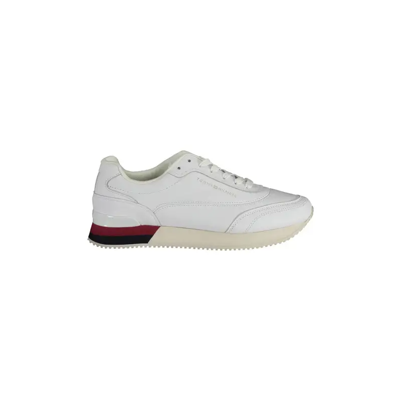 Scarpe Sneakers Donna Bianche con Lacci e Logo Bianco