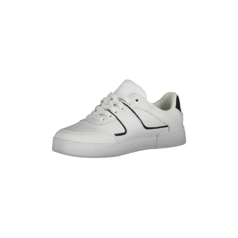 Scarpe Sneakers Donna Bianche con Lacci e Logo Bianco miniatura 3