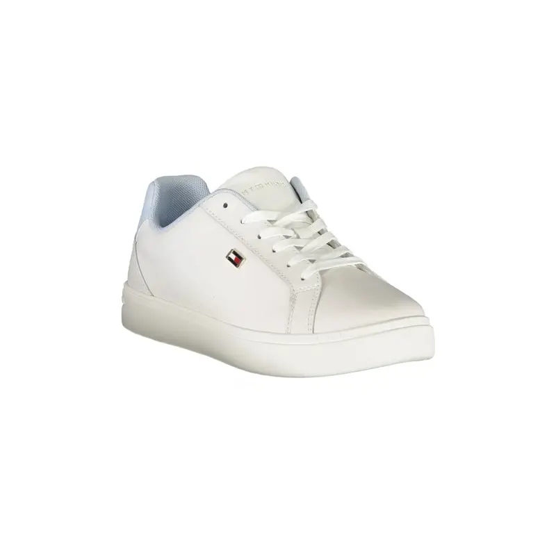 Scarpe Sneakers Donna Bianche con Lacci e Logo Bianco miniatura 2