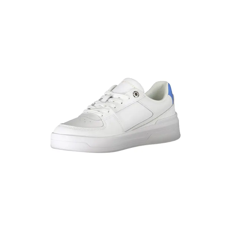 Scarpe Sneakers Donna Bianche con Lacci e Logo Bianco miniatura 3