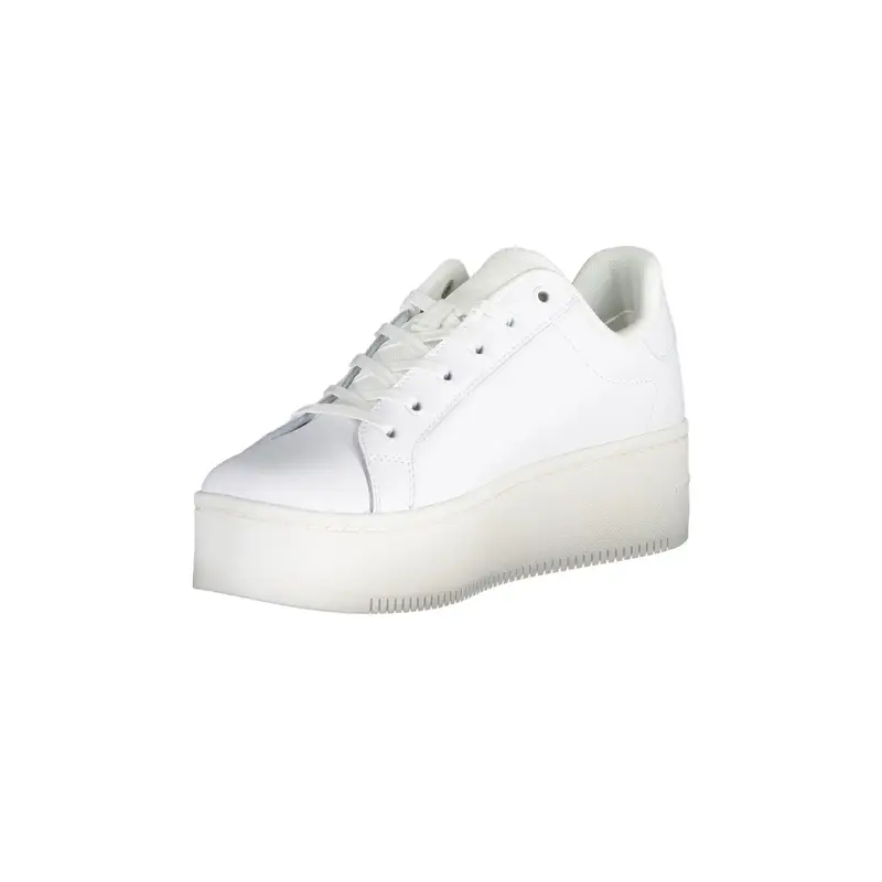 Scarpe Sneakers Donna Bianche con Logo Stampato Bianco miniatura 2