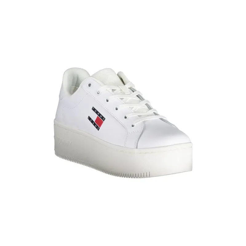 Scarpe Sneakers Donna Bianche con Logo Stampato Bianco miniatura 3