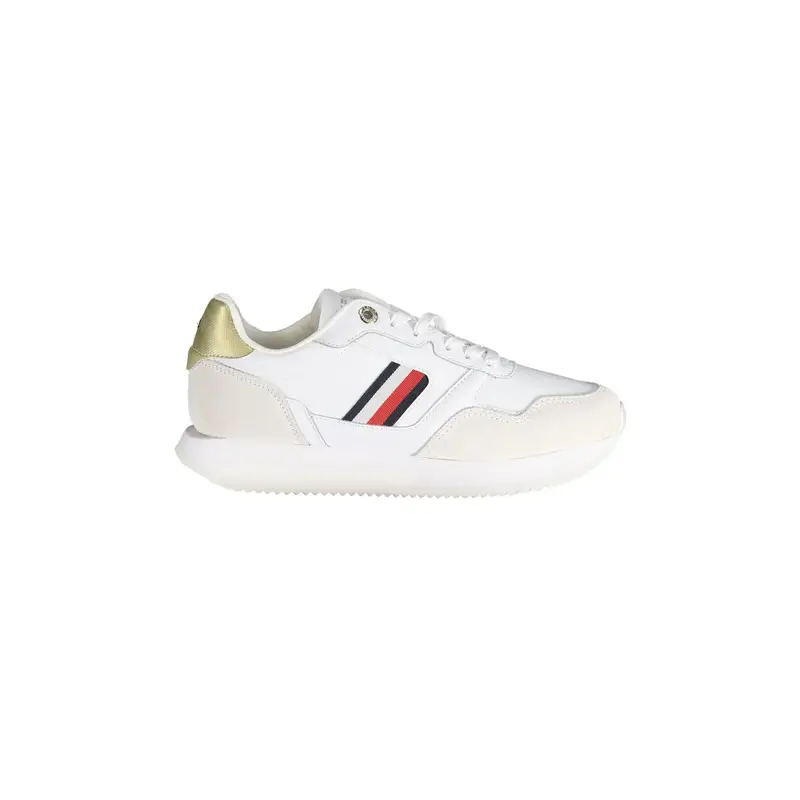 Scarpe Sneakers Donna Bianche con Ricamo e Logo Bianco