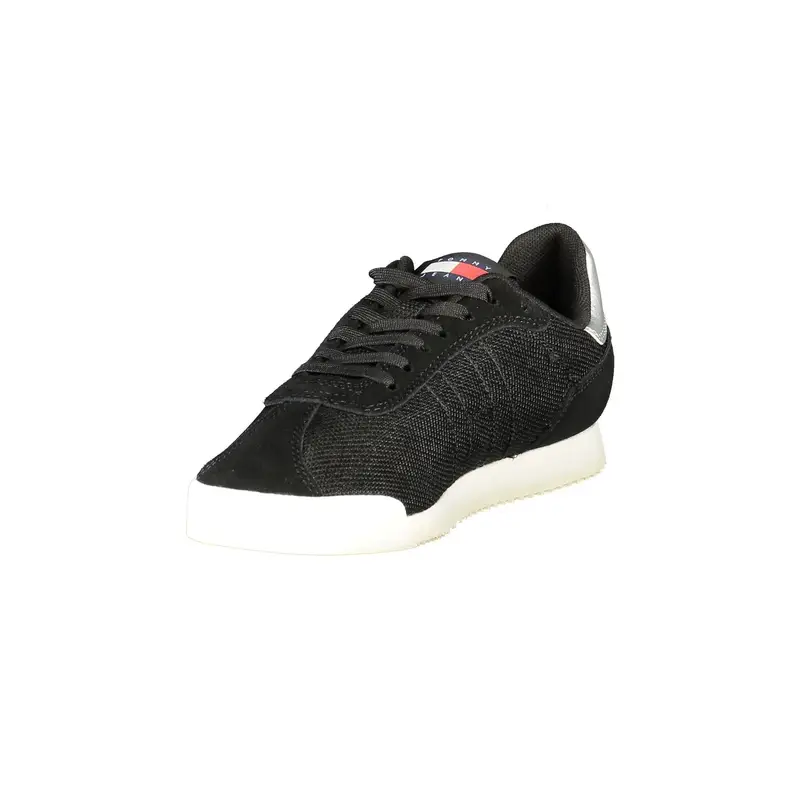 Scarpe Sneakers Donna Nere con Dettagli a Contrasto Nero miniatura 3