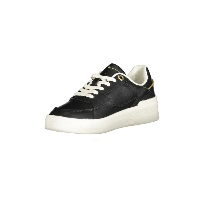 Scarpe Sneakers Donna Nere con Dettagli a Contrasto Nero miniatura 3