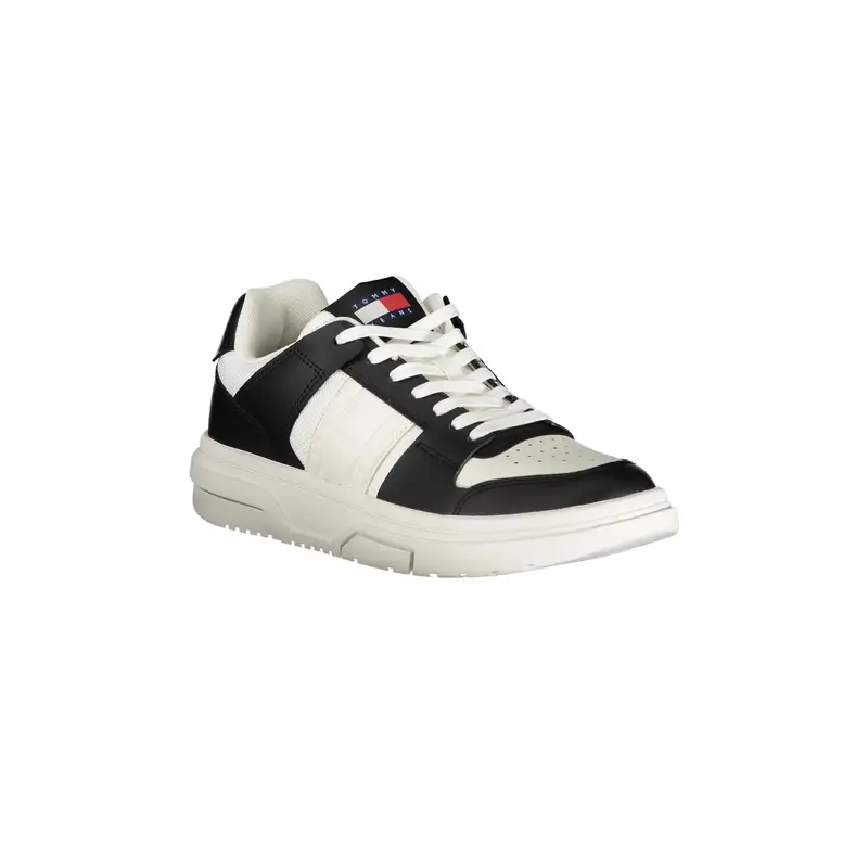 Scarpe Sneakers Donna Nere con Dettagli Bianchi Nero miniatura 2