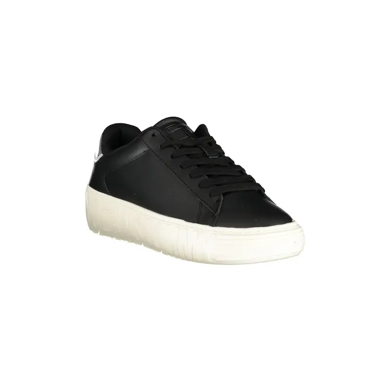Scarpe Sneakers Donna Nere con Dettagli Logo Nero miniatura 2