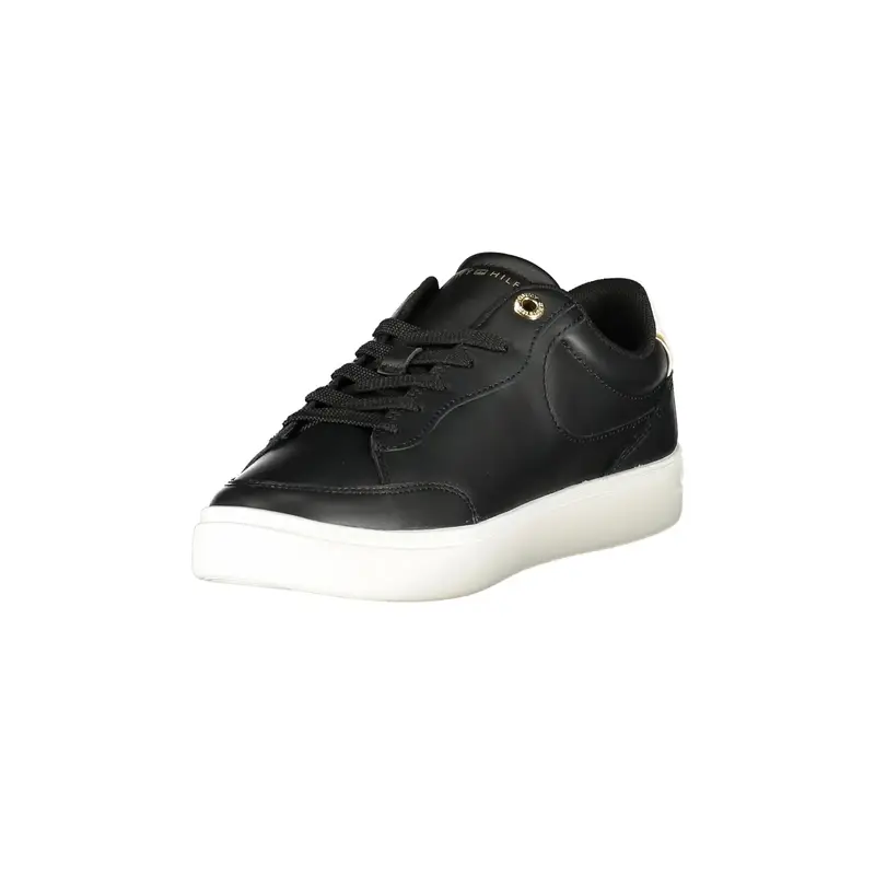 Scarpe Sneakers Donna Nere con Plantare Removibile e Logo Nero miniatura 3
