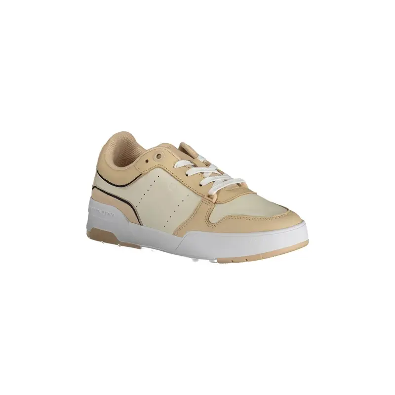 Scarpe Sneakers Donna Neutro con Lacci e Logo Beige miniatura 2