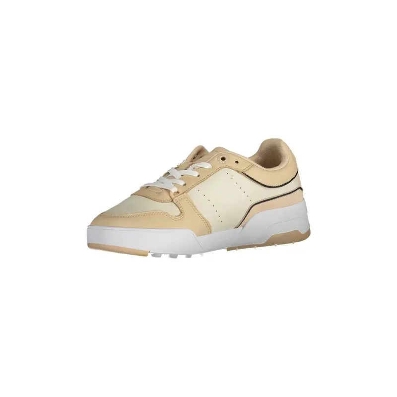Scarpe Sneakers Donna Neutro con Lacci e Logo Beige miniatura 3