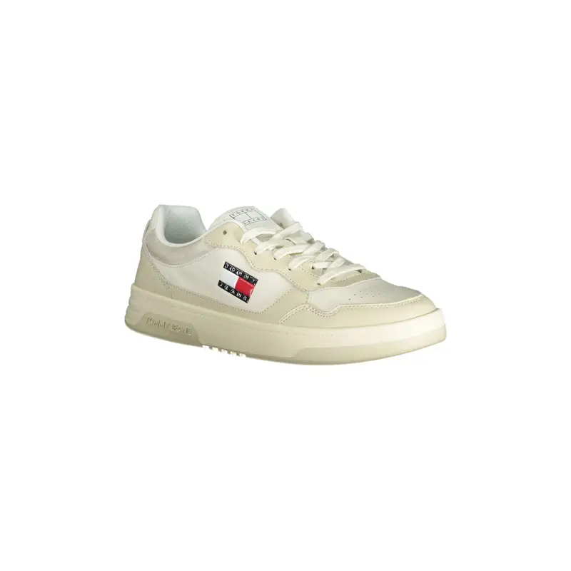 Scarpe Sneakers Uomo Beige con Dettagli Crema miniatura 2
