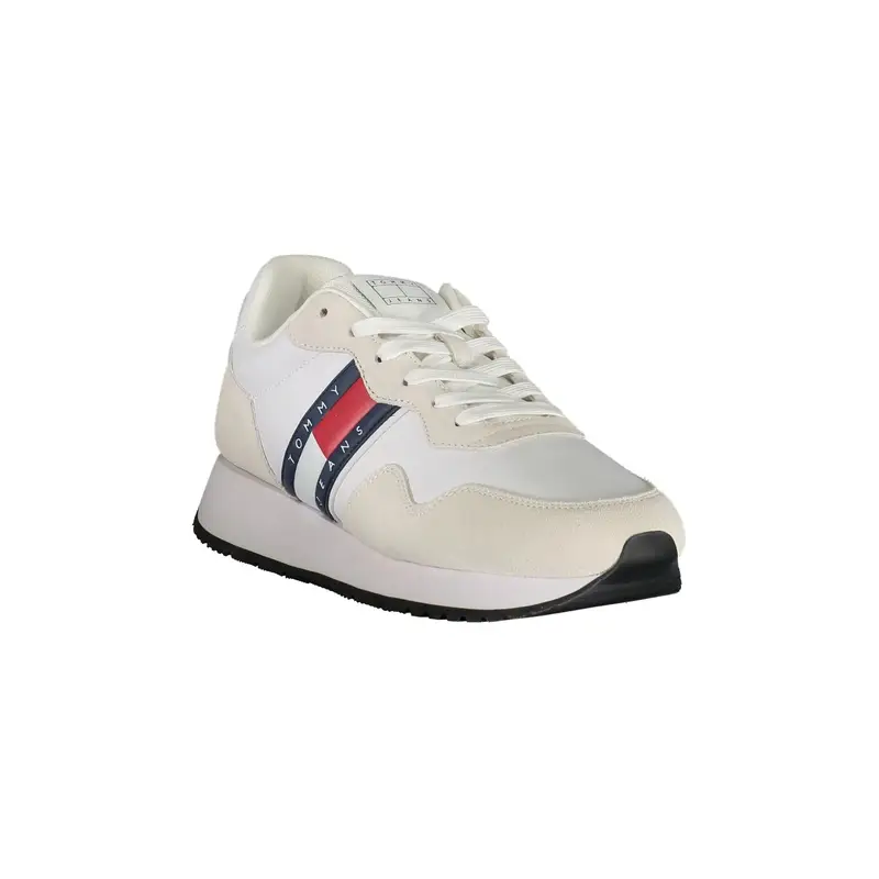 Scarpe Sneakers Uomo Bianche con Dettagli a Contrasto Bianco miniatura 2