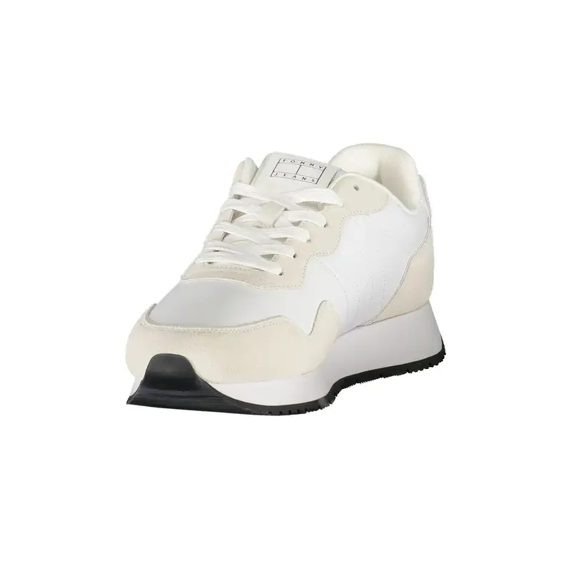 Scarpe Sneakers Uomo Bianche con Dettagli a Contrasto Bianco miniatura 3