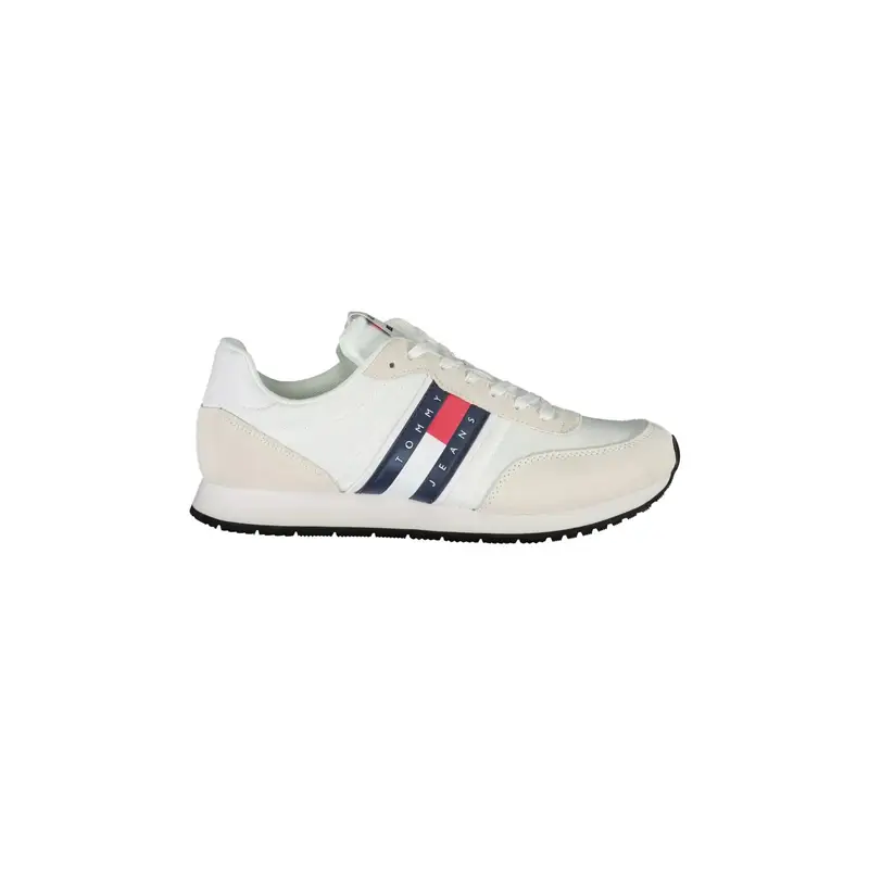 Scarpe Sneakers Uomo Bianche con Dettagli a Contrasto Bianco