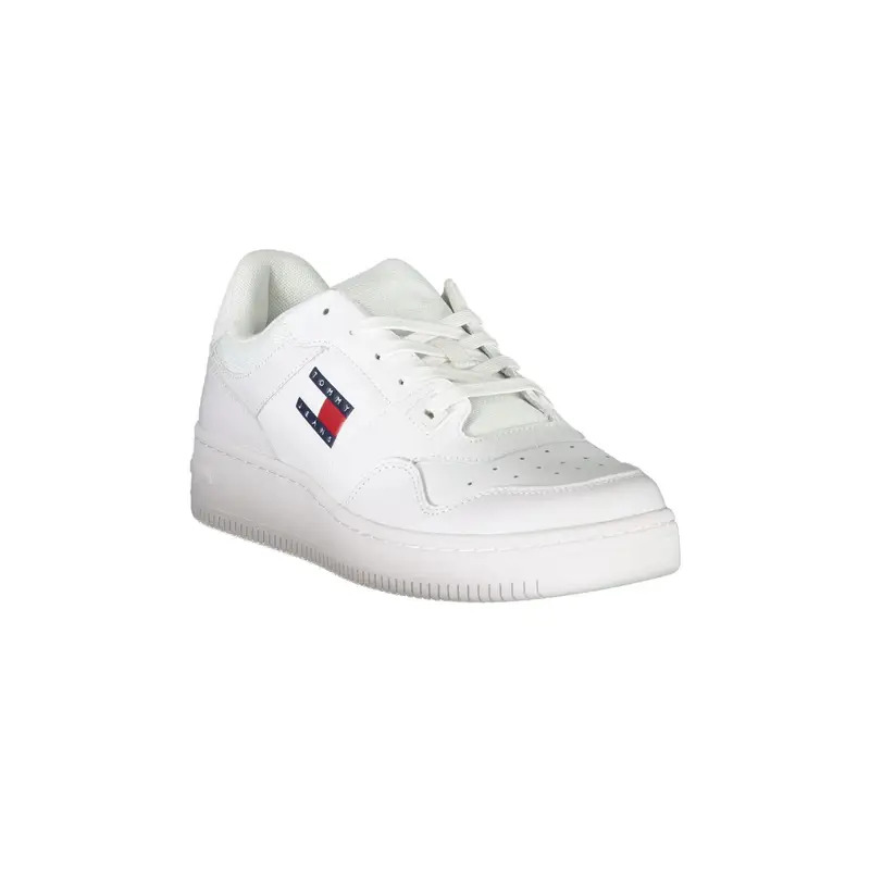 Scarpe Sneakers Uomo Bianche con Dettagli a Contrasto Bianco miniatura 2