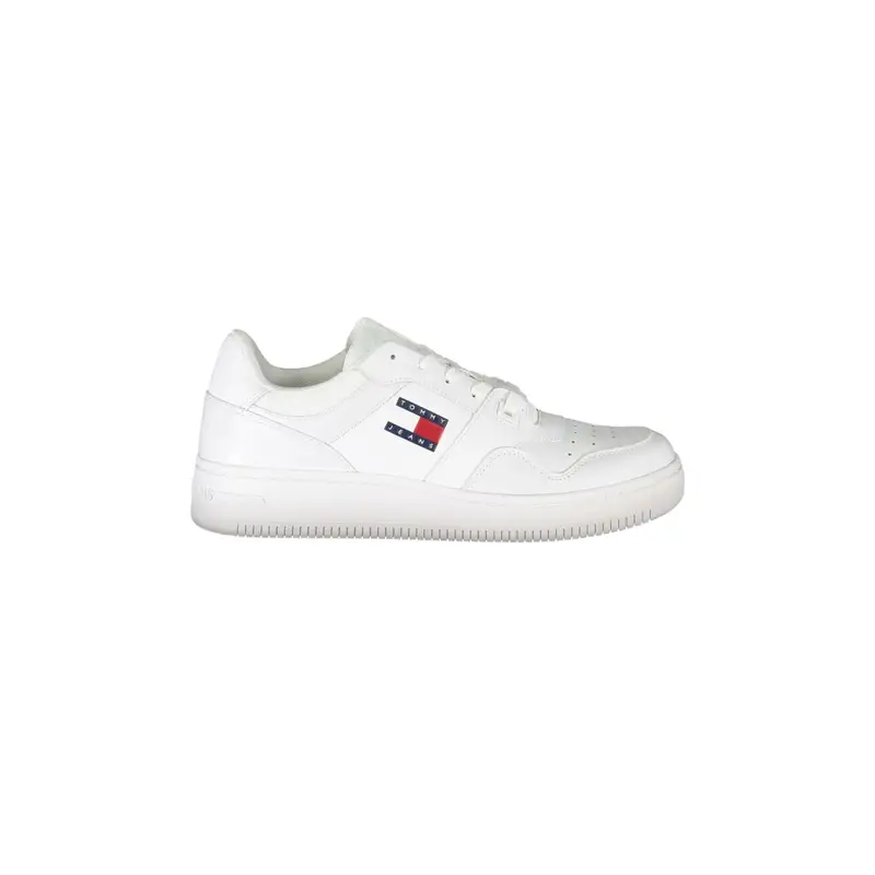 Scarpe Sneakers Uomo Bianche con Dettagli a Contrasto Bianco