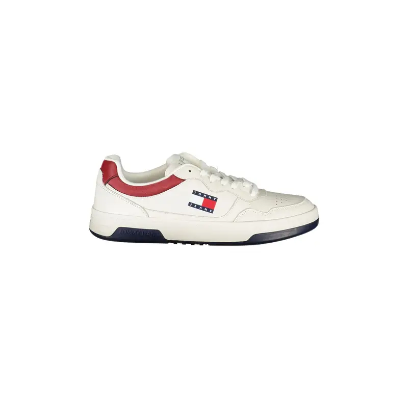 Scarpe Sneakers Uomo Bianche con Dettagli a Contrasto Bianco