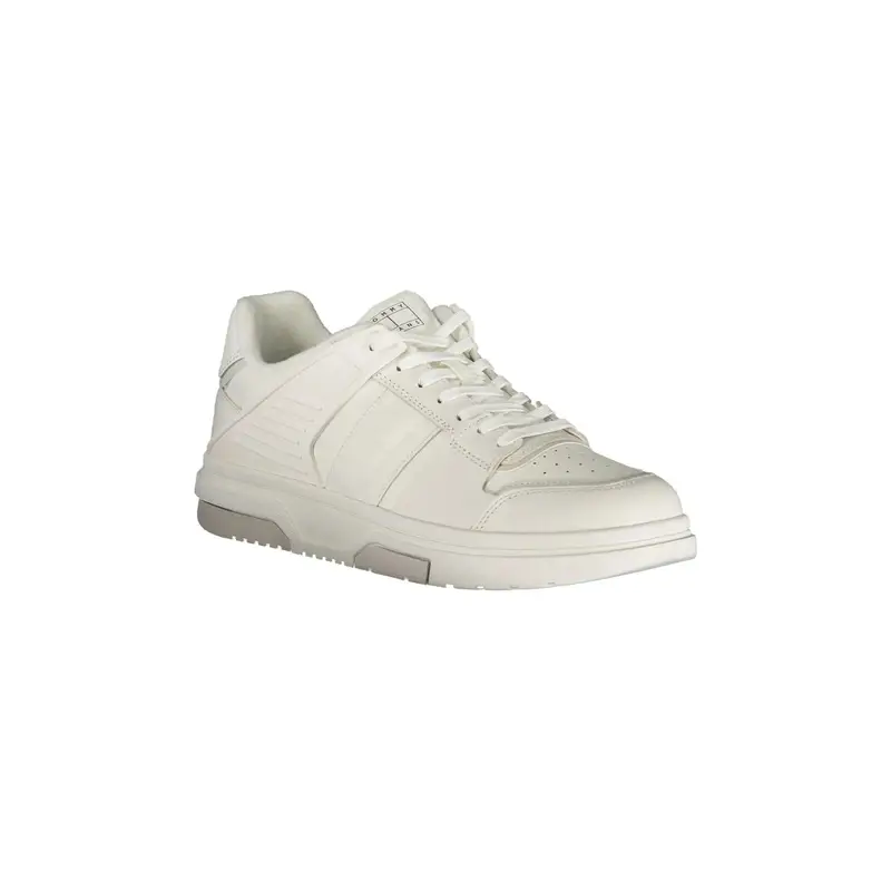 Scarpe Sneakers Uomo Bianche con Dettagli a Contrasto Bianco miniatura 2